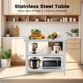 thumbnail image 4 of Edtara Stainless Steel 3-Tier Shelving Unit, 400lbs Load Capacity Storage Shelf With Adjustable Leveling Feet, Ideal for Home Kitchens, Commercial Pantries and Garage Organization, 4 of 7