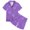 Purple, variant on TBWNWG Girls Sleepwear & Robes Comfortable Satin Pajama Set for Kids with Ocean Bow Print - for Daily Casual Wear and Relaxing,Sizes 8-9 Years
