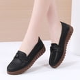 thumbnail image 1 of LSLJS Chaussures Plates Polyvalentes pour Femmes Semelle Souple Grande Pointure Chaussures Décontractées de Couleur Unie Chaussures en Cuir, Chaussures Plates, 1 of 3