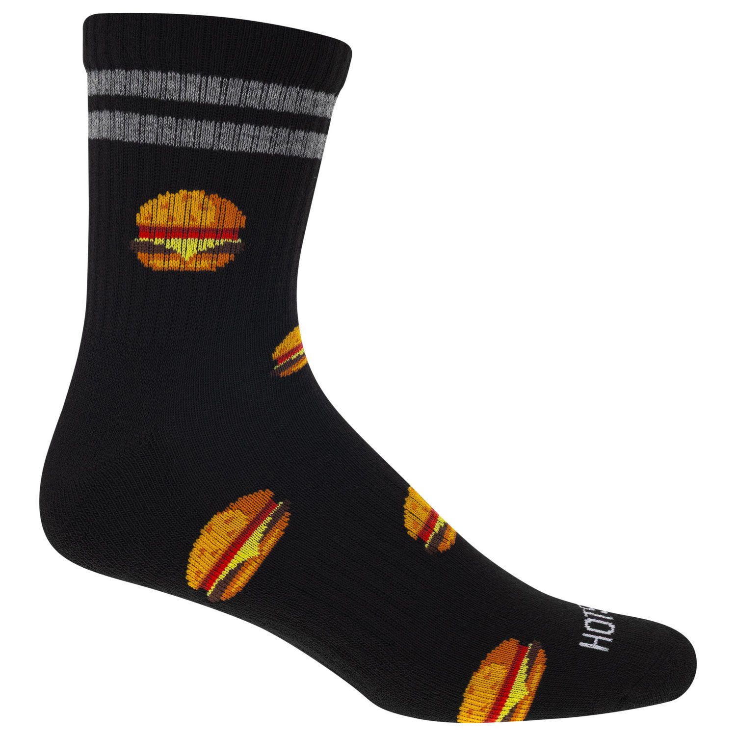 HOTSOX Men's Cushioned 3 Pair Fashion Mid-Crew Sock Size 6-12