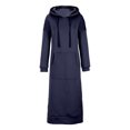 thumbnail image 4 of Robe d'Été pour Femmes 2024 Mode Grande Taille Col Rond Hiver Couleur Chaude Manches Longues avec Poches Robe Longue 50 % de Réduction!, 4 of 6