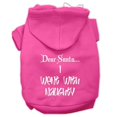thumbnail image 1 of Dear Santa I Went With Naughty Screen Print Pet Hoodies Bright Pink Size Xxl, 1 of 1