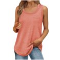 thumbnail image 1 of Liquidation d'Économies! Hauts pour Femmes Grande Taille, Blouse d'Été à Manches Courtes pour Femmes, T-shirt à Manches Courtes Uni à Col Rond pour Femme, 1 of 4