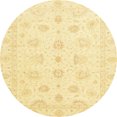 thumbnail image 1 of Ahgly Company Indoor Round Abstract Sun Yellow Oriental Area Rugs, 5' Round, 1 of 6