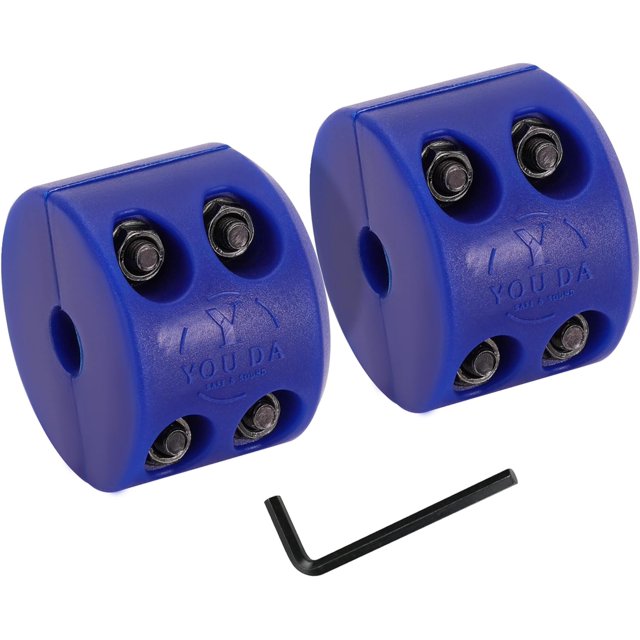 ORUYROP Winch Cable Hook Stopper 2 Pack, Silicone Rubber Stopper Protects Synthetic Winch Rope, Towing Hook, Cable Line for ATV UTV, Blue