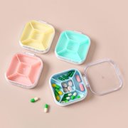 Wzzjkit Pill Organizer, Weekly Pill Organizer Pill Box, Transparent 5 Compartments Medicine Pill Organizer Travel, Pill Case for Big Vitamin Supplements Fish Oil
