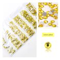 thumbnail image 4 of Nail Rhinestones Flat-Bottom Multi-faceted Sides DIY Handcraft Excellent Gloss Manicure Crystal Different Styles Mobile Phone Yellow, 4 of 6