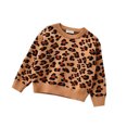 thumbnail image 2 of LSLJS Chandail Tricoté à Imprimé Léopard pour Bébés Filles et Garçons, Tddler Sweatshirt, 2 of 9
