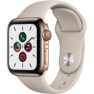 Rénovés Apple montre Series 5 Acier inoxydable 40mm A2094 (GPS + Cellulaire) Or (grade B)