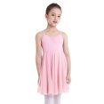 thumbnail image 2 of Aislor Filles Enfants Justaucorps Débardeur Uni à Dos Croisé Robe de Danse Ballet Costume de Danse Lyrique Moderne Rose 3TG, 2 of 8