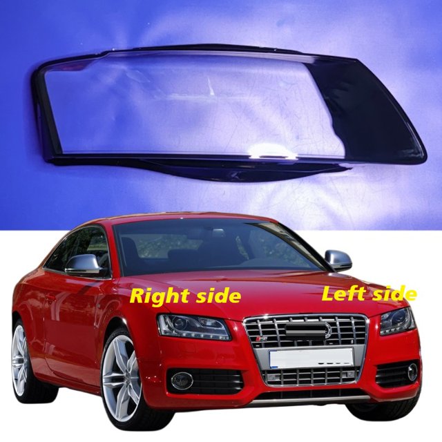 For Audi A5 2008 2009 2010 2011 Headlamp Lens Cover Transparent Lampshade Headlight Shell Original Glass Lamp Shade Lights Mask