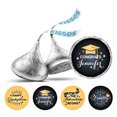 thumbnail image 1 of Darling Souvenir DIY 190 Pcs Graduation Theme Stickers for chocolate Candy Labels-Black & Yellow, 1 of 2