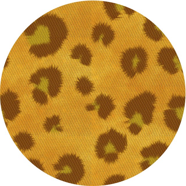 Ahgly Tapis Rond Lavable en Machine Intérieur Transitionnel Acajou Brun, 5 Pieds Rond