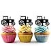 thumbnail image 2 of Farm Tractor Silhouette Acrylic Cupcake Toppers 12 pcs, 2 of 2