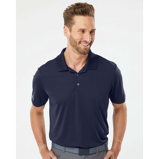 Adidas Mens Performance Polo, S, Navy