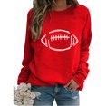 thumbnail image 1 of Meichang Sweatshirts pour Femmes Sans Capuche Manches Longues Col Rond Pull Décontracté Graphique Amusant Couleur Unie Sweatshirts Coupe Ample Pull d'Automne, 1 of 4