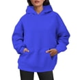 thumbnail image 2 of 2025 Chandail à Capuchon Décontracté pour Femmes Longs Chandails pour Femmes Doux Confortable Chandail Molletonné à Enfiler Robe à Capuche Zippée Chandail à Capuchon pour Usage Quotidien Haut à Capuche Basique Tenue d'Intérieur Léger, 2 of 6