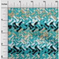 thumbnail image 2 of oneOone Polyester Spandex Teal Green Fabric Geometric Craft Projects Decor Fabric Printed By The Yard 56 Inch Wide-KF, 2 of 5