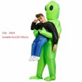 thumbnail image 2 of Adults Inflatable Monster Costume Green Alien Carrying Human Cosplay Christmas Halloween, 2 of 9