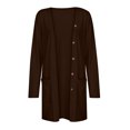 thumbnail image 4 of AherBiu Womens Cardigan Tops Long Sleeve Open Front Mid-Long Outwear with Pockets Spring Clothes, 4 of 6