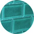 thumbnail image 1 of Ahgly Tapis Rond Lavable en Machine Intérieur Transitionnel Vert Cyan Foncé, 4 Pieds Rond, 1 of 7
