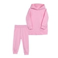 thumbnail image 1 of Cameland Long Sleeved Hooded Top Set Children Top and Pants Two-Piece Set Solid Color Girl Hoodie Set Long Sleeve Set, 1 of 2