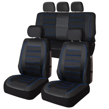 FH Group Universal Fit Car Seat Cover Full Set, Premier Leatherette, Water-resistant for Cars, Trucks, SUVs, Vans