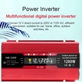 thumbnail image 4 of 1200W Car Power Inverter 12V to 110V AC Converter Solar Inverter LCD Digital Modified Sinewave, 4 of 8