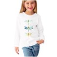 thumbnail image 1 of RXIRUCGD Chemises à Manches Longues pour Filles, Col Rond Mignon, Blouses Décontractées Élégantes (Blanc, Taille : 13 Ans), 1 of 5