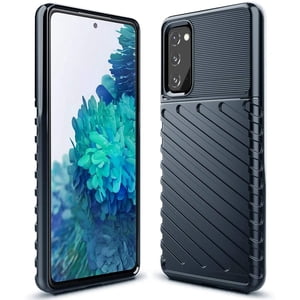 Samsung Galaxy S20 FE 5G Case, Stylish Slim Fit Shock-Absorption Anti-slip Flexible TPU Rubber Protective Phone Cover for Samsung Galaxy S20 FE 6.5 inch, Deep Blue