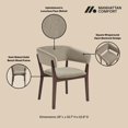 thumbnail image 4 of Blake Modern Wood Faux Mohair Armchair in Linen, 4 of 8