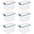 thumbnail image 1 of Sterilite 20 Quart Gasket Box, Stackable Storage Bin with Latching Lid, 6 Pack, 1 of 8