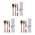 thumbnail image 3 of Maytalsory Set School Student Chopstick Fork Spoon Flatware with Storage Bag Type 7 3Set, 3 of 6