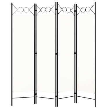 vidaXL 4-Panel Room Divider White 160x180 cm