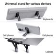thumbnail image 3 of 2 Pack Foldable Keyboard Riser Stand, Adjustable Mini Laptop Feet with Three Tilt Angles and Anti-Slip Pads, Black, 3 of 5