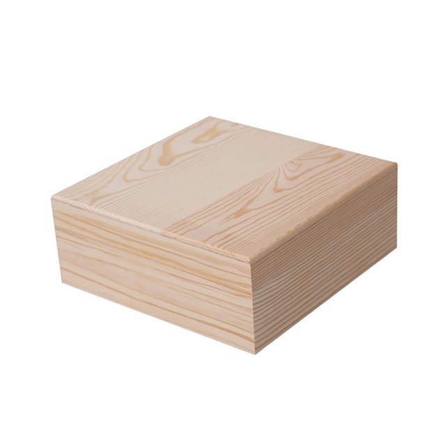 jifeng Wooden Storage Box Container Organizer Box for Home Organization Art Hobbies 20cmx20cmx8cm