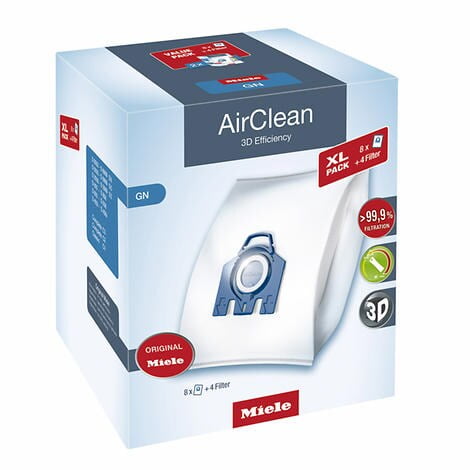 Miele AirClean 3D Efficiency GN Dust Bags Value Pack, 8-pk