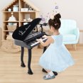 thumbnail image 4 of Gymax 37 Keys Kids Piano Keyboard Toy Toddler Musical Instrument w/ Stool & Microphone Black, 4 of 9