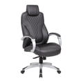 thumbnail image 1 of Scranton & Co Contemporary Executive Hinged Arm Chair in Black, 1 of 6