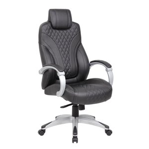 Boss Office Executive Hinged Arm Chair in Black