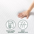 thumbnail image 4 of Matelas en mousse de soutien rafraîchissante Zinus 10 po, 4 of 10