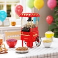 thumbnail image 4 of Costway Retro Hot Air Popcorn Maker 1200W, Oil-Free & Fat-Free, Makes 12 Cups for Home, 4 of 10