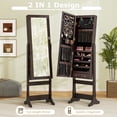 thumbnail image 2 of Costway Armoire de Rangement pour Bijoux Verrouillable avec Miroir, Organisateur d'Armoire avec Support, Lumières DEL, 2 of 10
