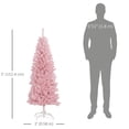 thumbnail image 3 of HOMCOM 5FT Artificial Christmas Tree with Automatic Open for Home Pink, 3 of 10