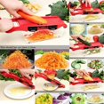thumbnail image 3 of Mandoline Trancheuse Réglable Déchiqueteuse de Légumes Professionnelle Mandoline Trancheuse pour Cubes Hachoir Portatif pour Aliments pour Bébé avec 6 Lames Interchangeables Protège-Mains pour la Cuisine, 3 of 7