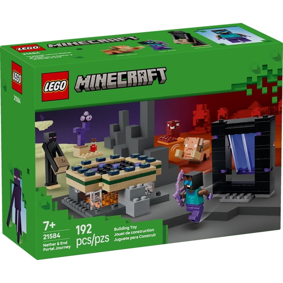 LEGO Minecraft Le Portail vers le Nether et l’End, Jouet pour Amateur de Jeux Vidéo 21584