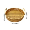 thumbnail image 3 of Pisexur Small Wicker Basket,Rattan Bread Baskets Round Woven Fruit Bowls Key Holders Stackable for Storage, Snack, Fruit, Vegetable Natural Small Basket, 3 of 6