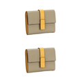 thumbnail image 3 of pitrice Leather Women Purse Rectangular Trifold for Zipper Hasp Stylish Card Holder Photo Folder Wallet Notecase Birthday Gift Grey 2Set, 3 of 6