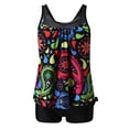 thumbnail image 4 of FcBaudy Maillots de Bain pour Femmes Deux Pièces Maillot de Bain pour Femmes Maillot de Bain pour Femmes Tankini Maillots de Bain pour Femmes Femmes Imprimé Conservateur Dos à Bretelles Ensemble Deux Pièces Maillots de Bain Robe de Bain Femmes Maillot de Bain, 4 of 9