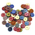 thumbnail image 2 of KLKCMS 100 * Wooden 2 Holes Painted Sewing Buttons Craft DIY 20mm, 2 of 8